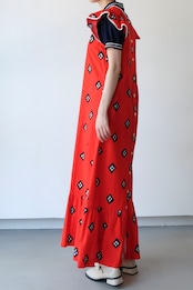 Rhombus dots apron dress