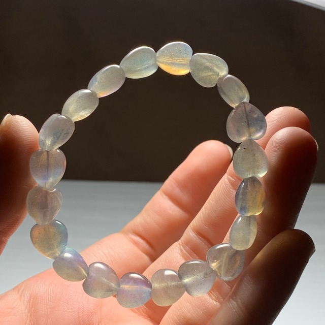 no10.シラーが美しい☆ハート・ラブラドライト ブレスレット