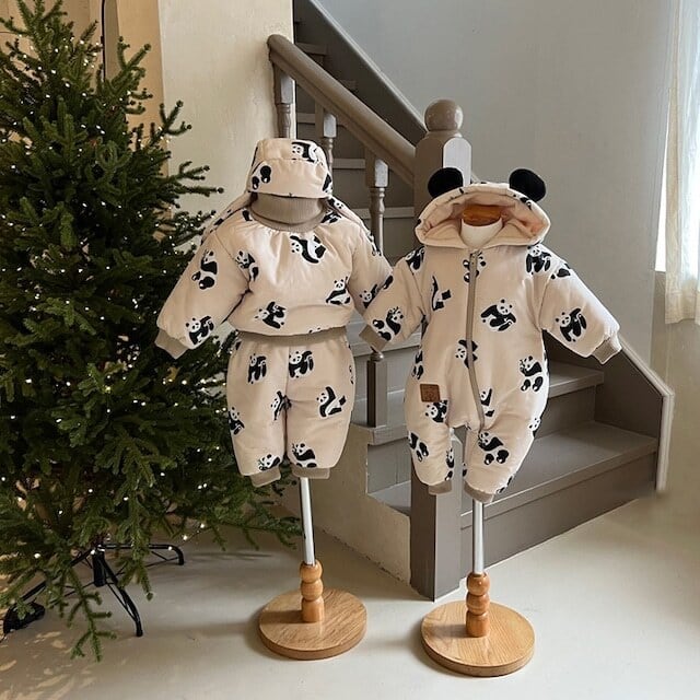 BABY&KID】可愛いパンダ防寒ロンパース、セットアップ | Pay ID