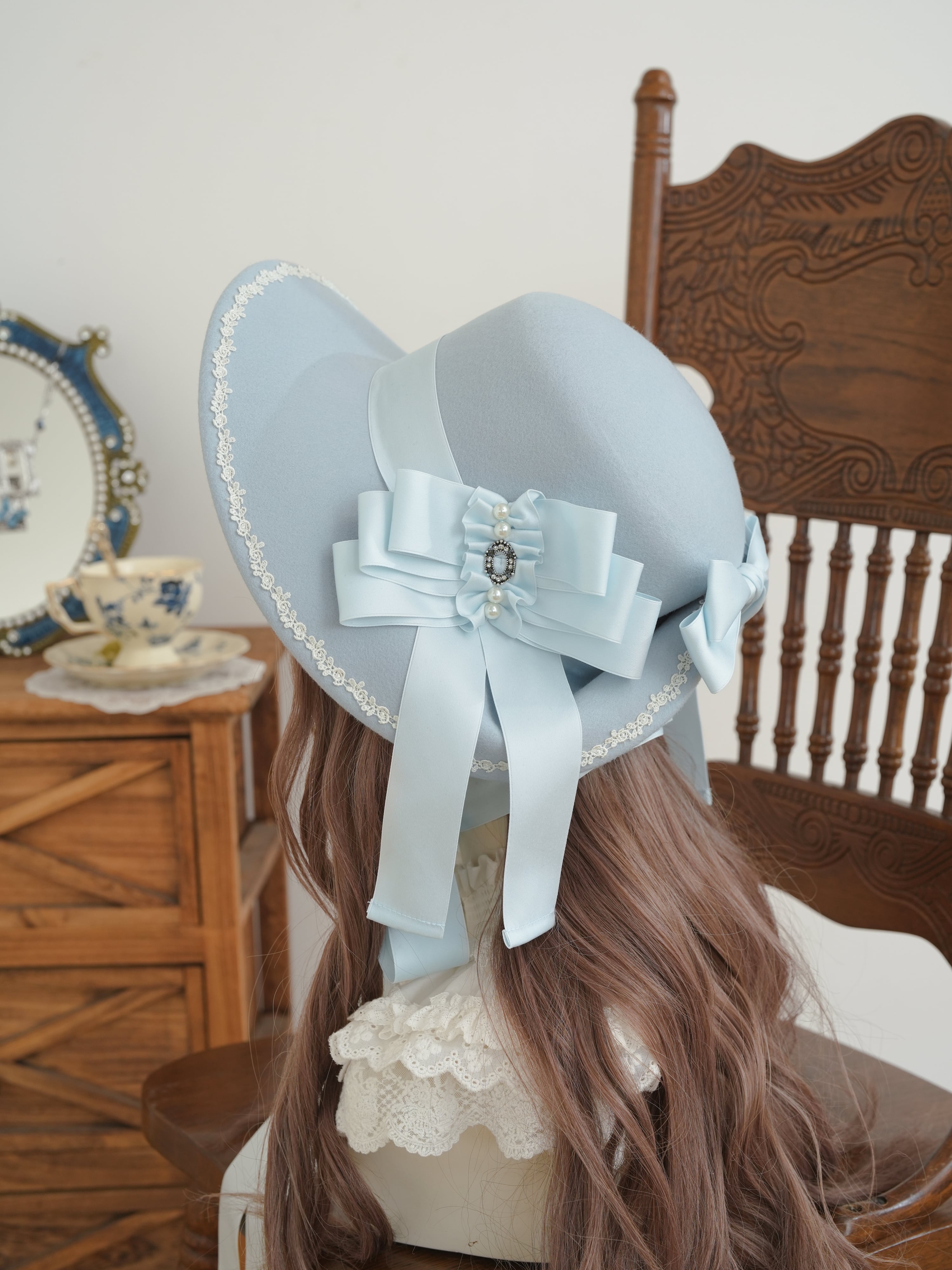 真珠の貴婦人 ボンネットハット ソフトカラー | HoshibakoWorks