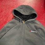 Carhartt ジップパーカー フェードグレー 裏地メッシュサーマル 企業ロゴ