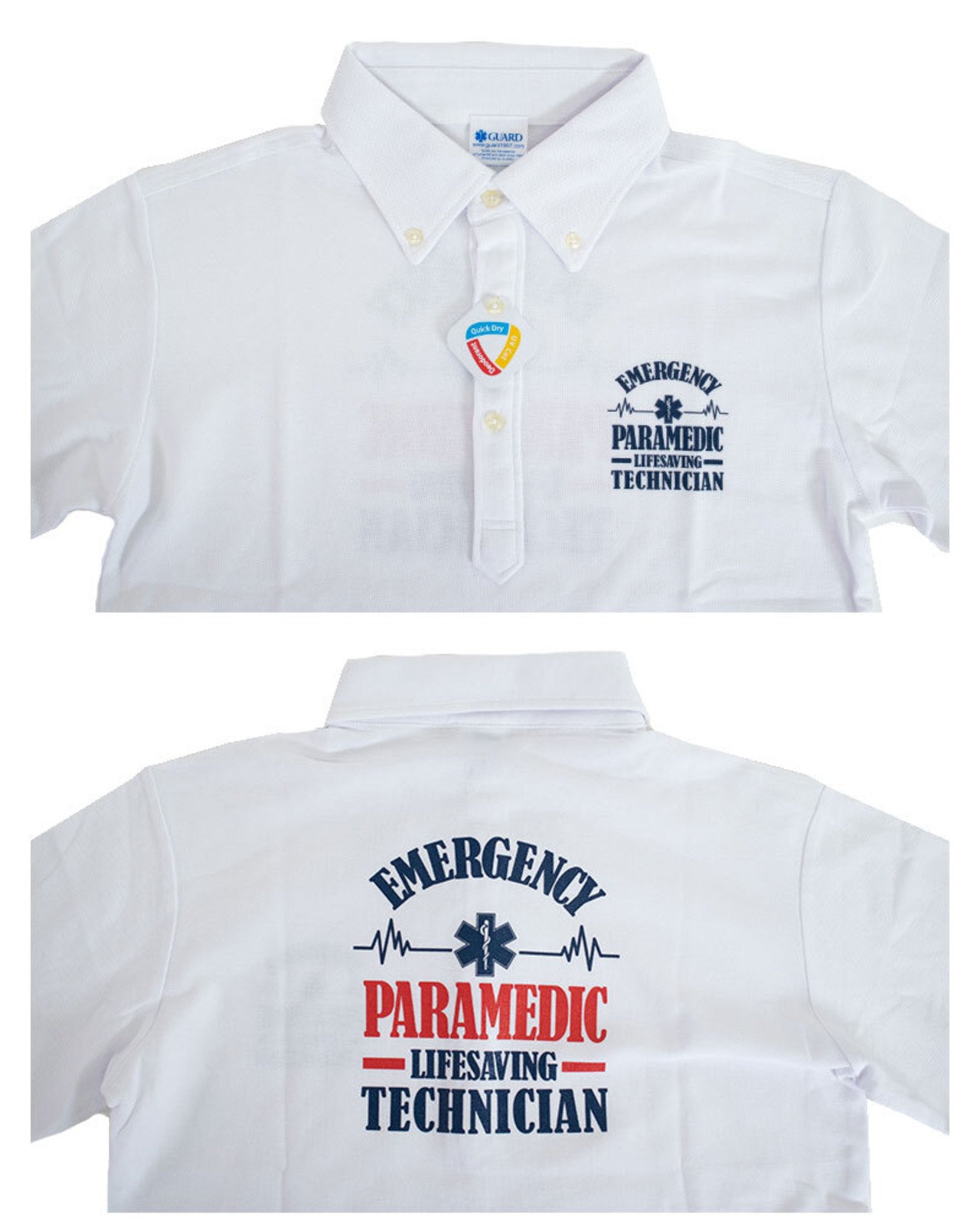 GUARD (ガード) PARAMEDIC ドライ 鹿の子ボタンダウン ポロシャツ POL-305