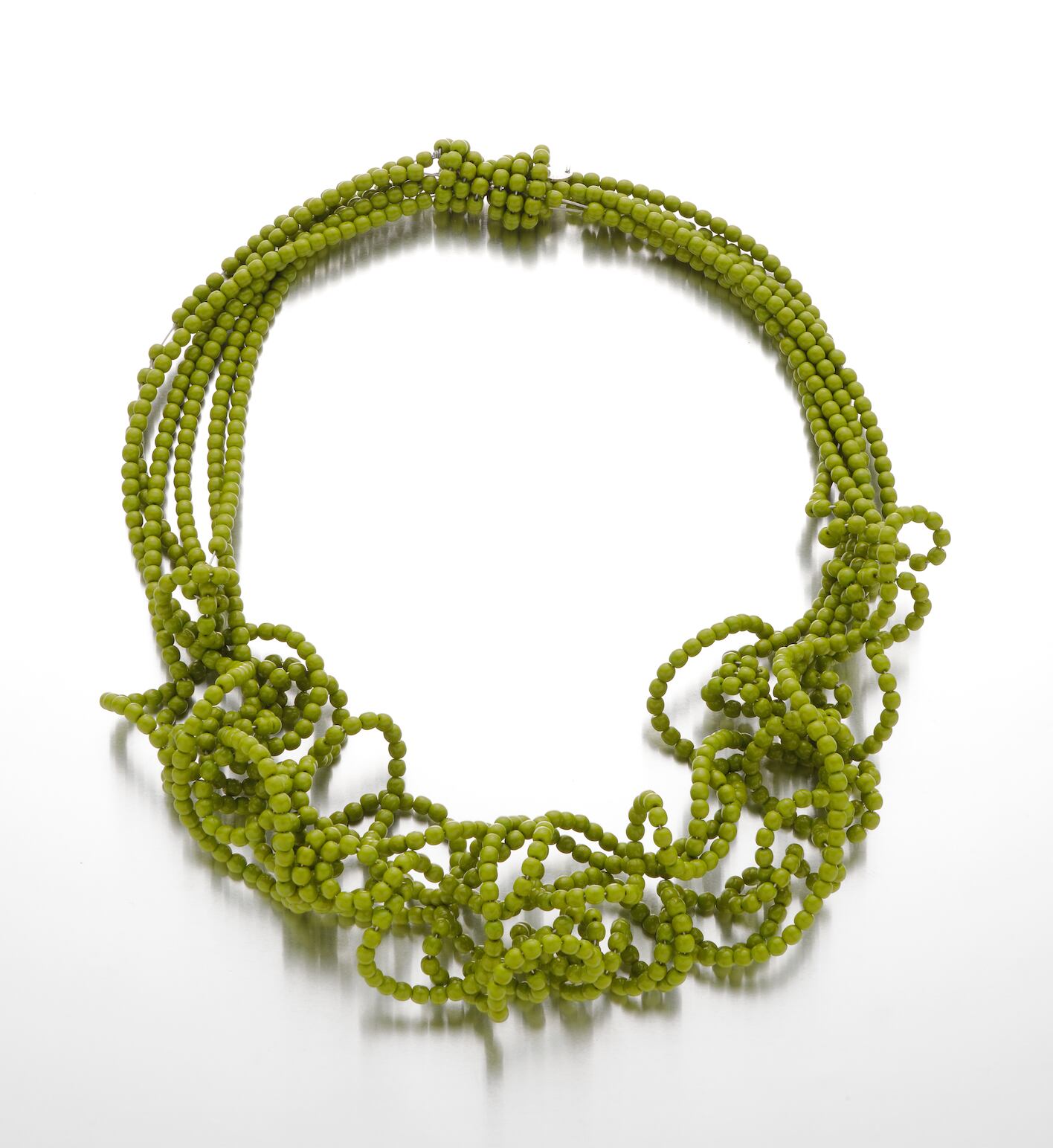 【Ricca (リッカ)】 6連 ストレッチネックレス ( グリーン)