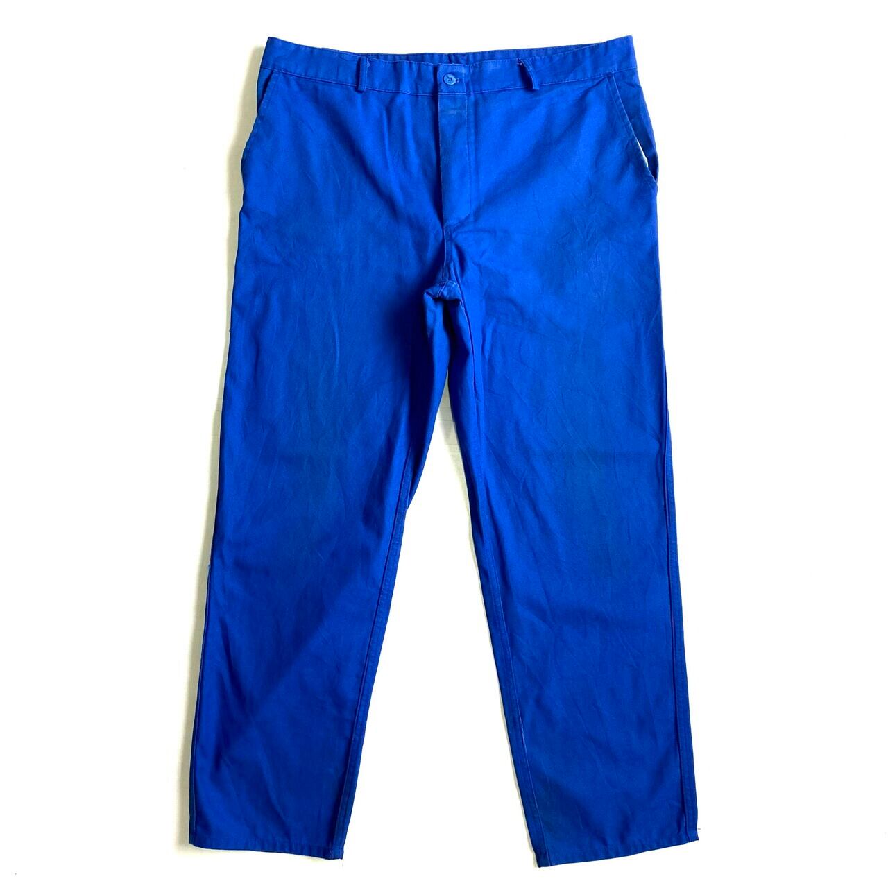 ビッグサイズ ブルー コットンツイル ユーロワークパンツ メンズW40