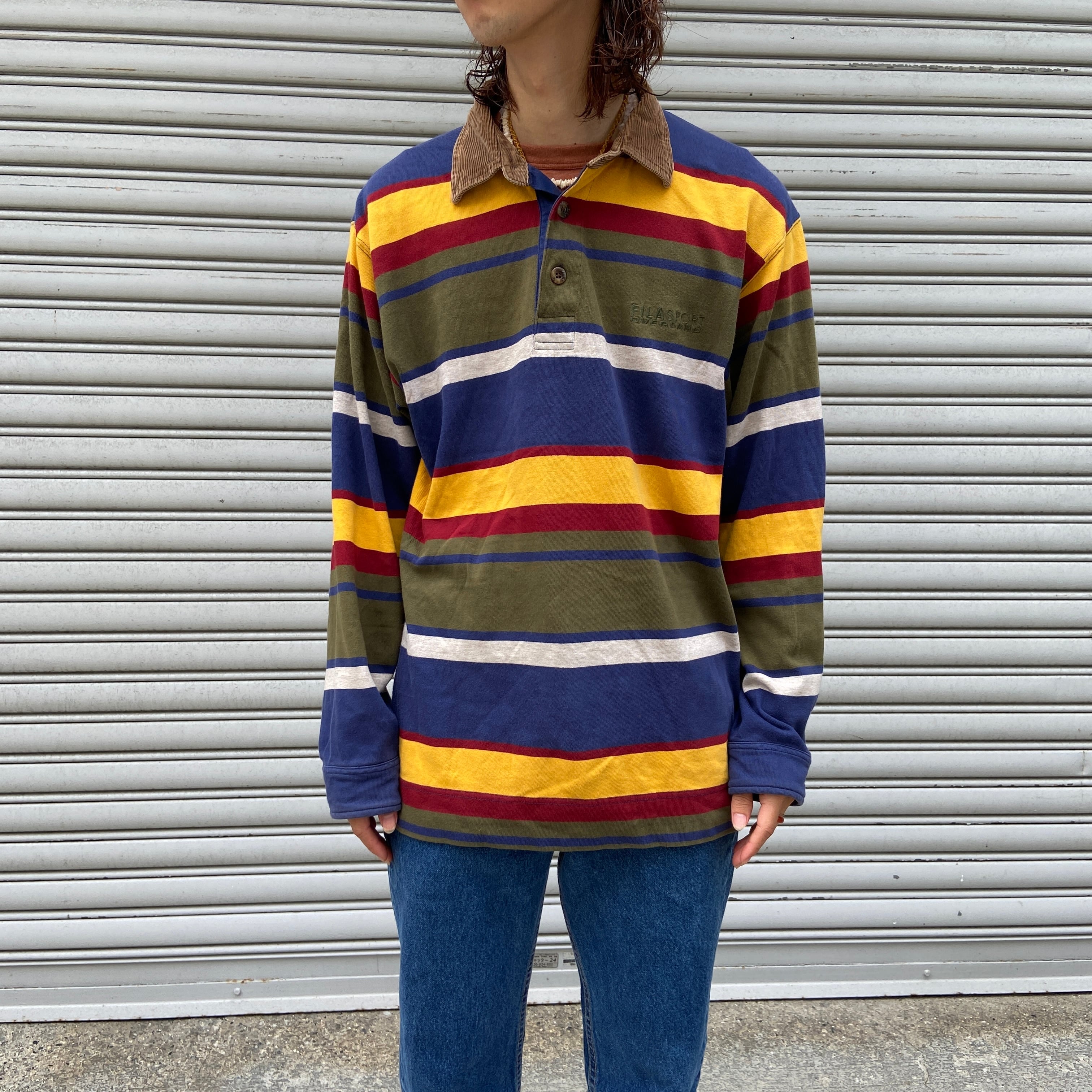 90s 珍し stussy ボーダーポロシャツ XL