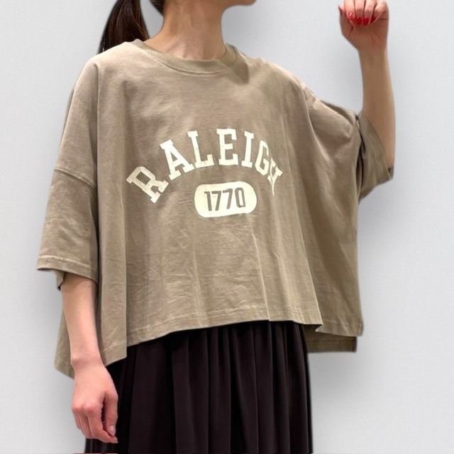 PASSIONE logo print wide pullover