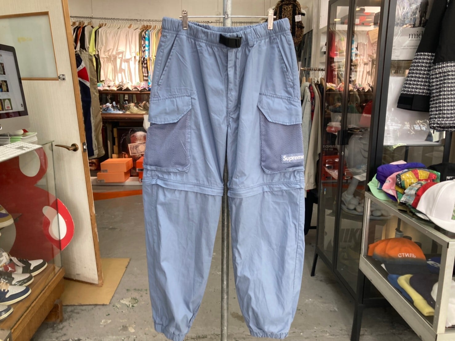 Supreme 21SS MESH POCKET BELTED CARGO PANT SLATE MEDIUM 63479