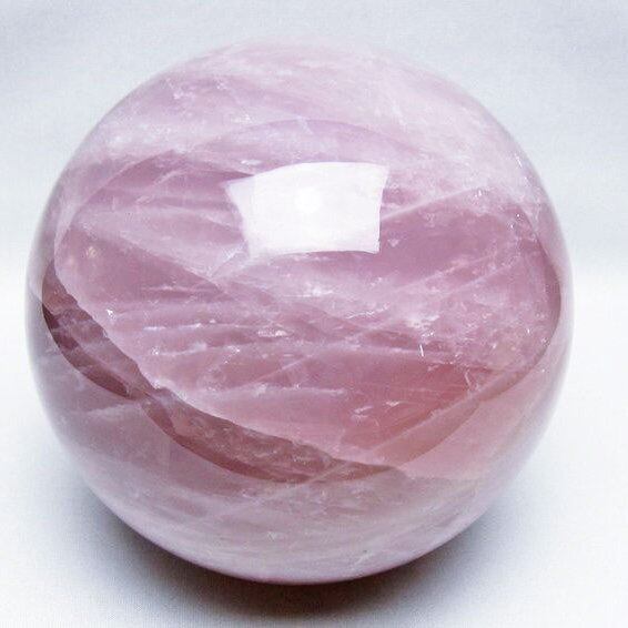 3.9Kg ローズクォーツ 丸玉 143mm スフィア 置物 一点物 161-904