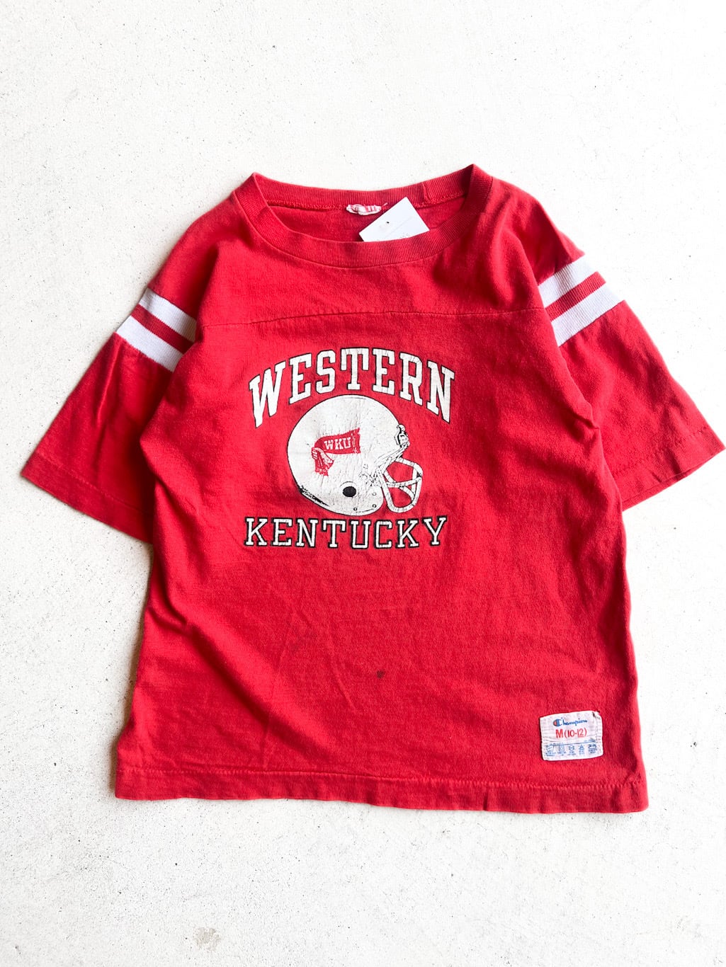 【130cm】VINTAGE 80's Champion フットボール Tシャツ【10157】※