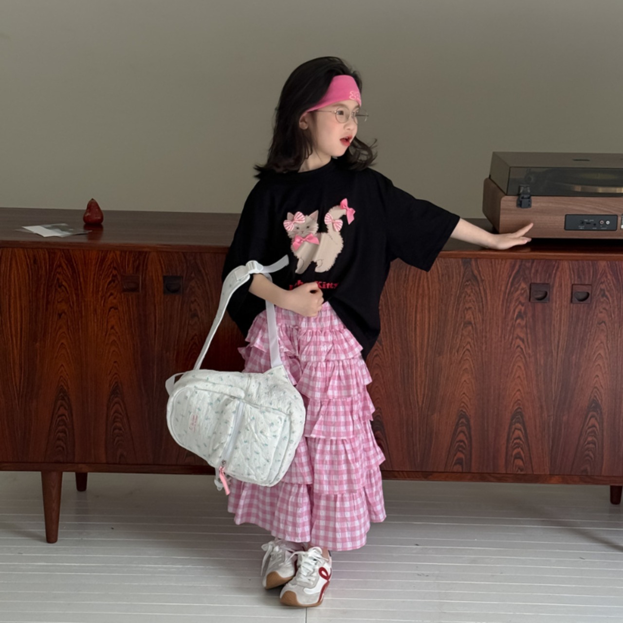 夏姫系ピンク段重ねスカート