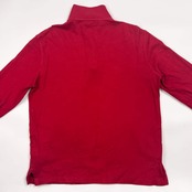 POLO RALPH LAUREN ラルフローレン ESTATE RIB ハイネック プルオーバー シャツ S/レッド メンズ