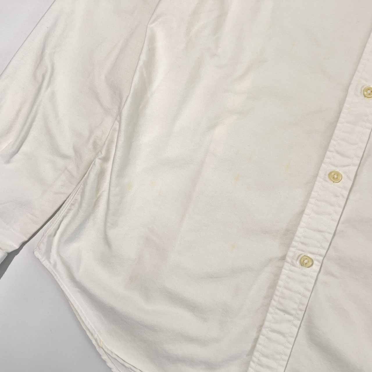 POLO RALPH LAUREN ラルフローレン CUSTOM FIT BD ボタンダウン オックスフォード 長袖シャツ M/ホワイト メンズ
