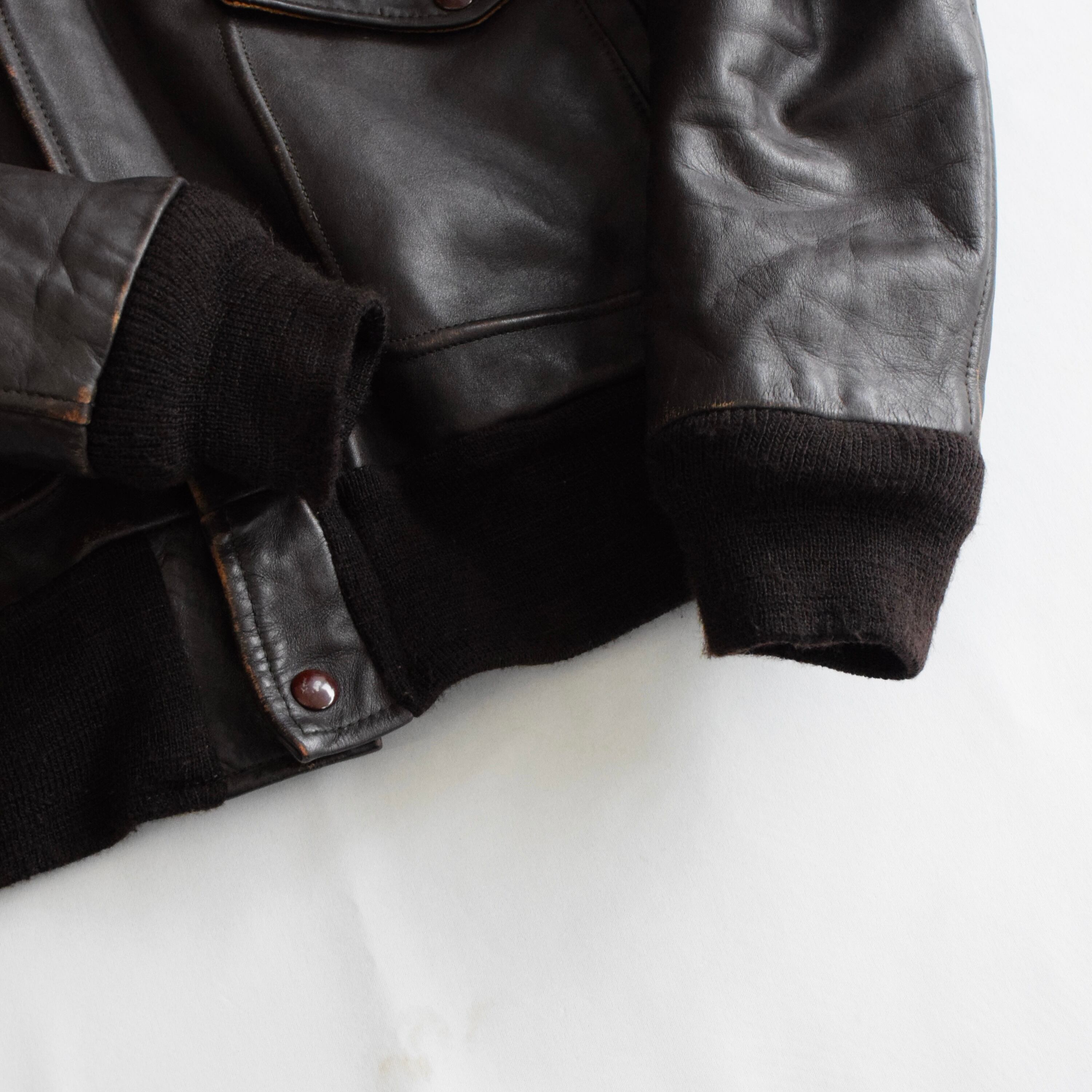 70s Schott A-2フライトレザージャケット メンズ38 ブラウン ショット