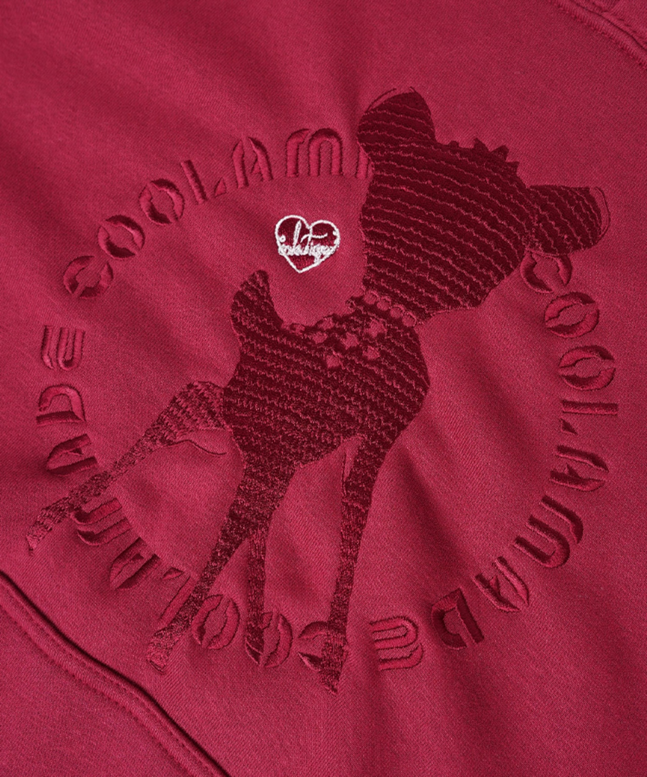COOLAバンビエンブロイダリーフーディー (BURGUNDY)　CQ-47112