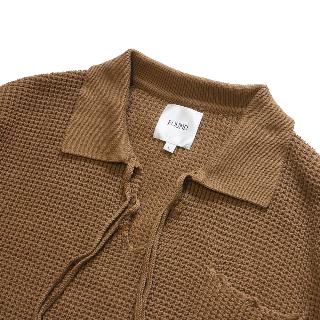 FOUND (PROFOUND) / TIE COLLAR KNIT SWEATER THE CONTRARIAN