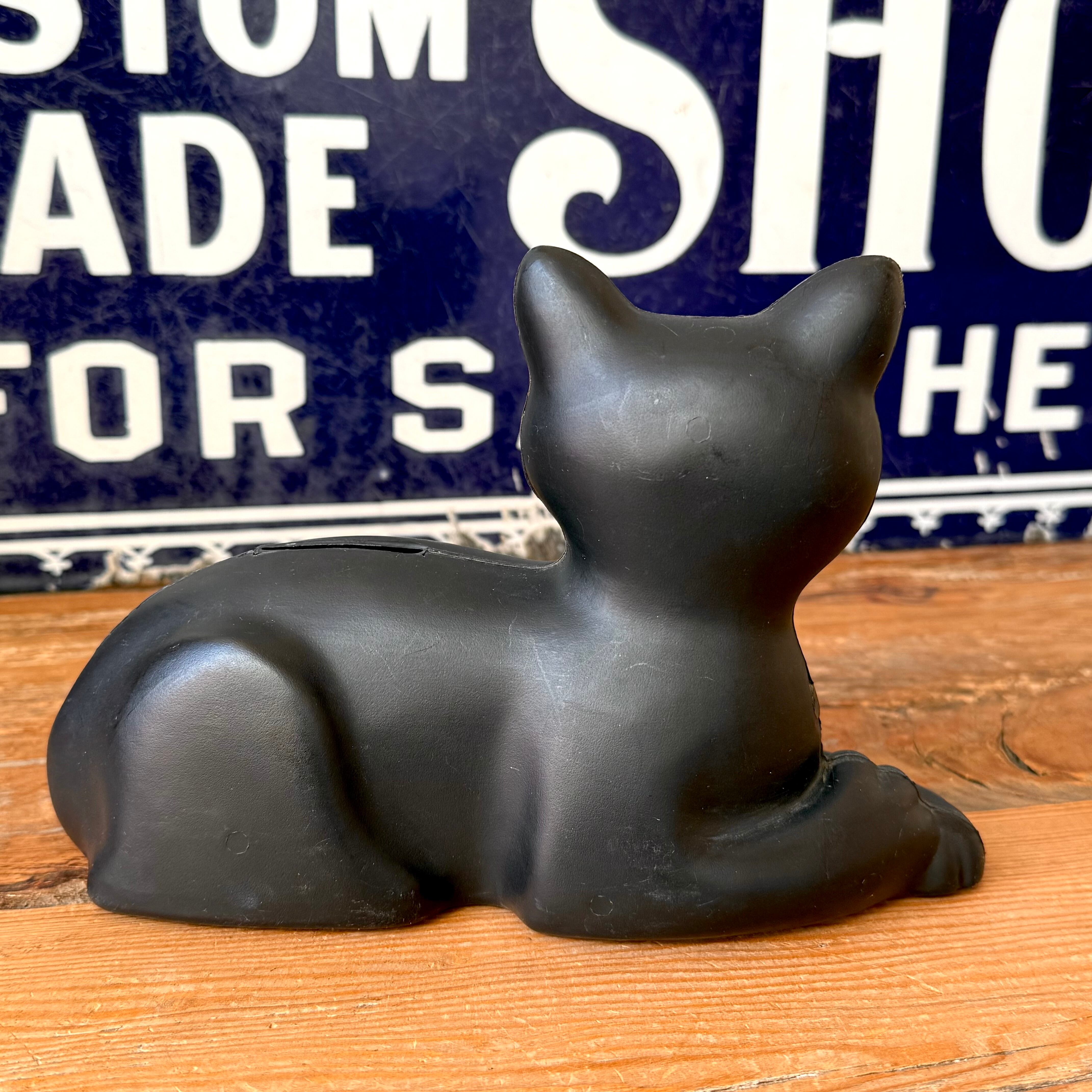 Vintage EVEREADY CAT Coin Bank エバレディ 黒猫 ブラックキャット