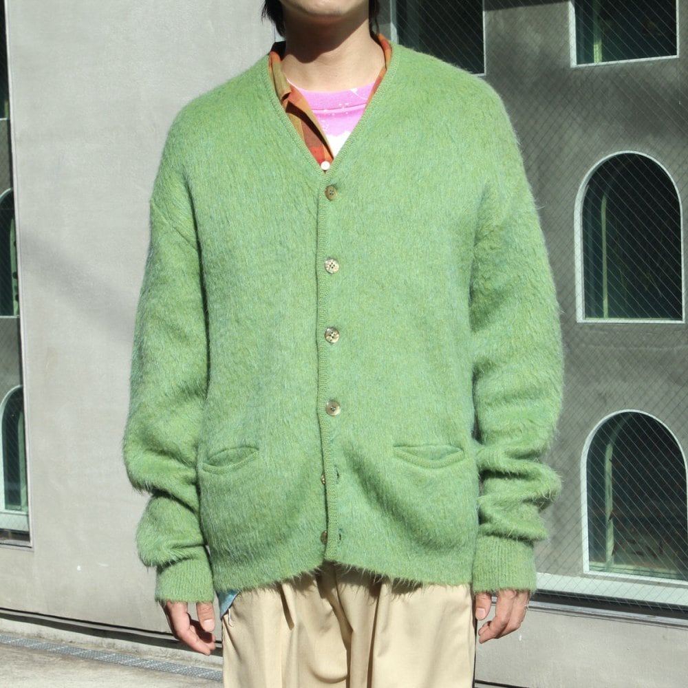 Vintage Mohair Cardigan [Sears TRADITIONAL COLLECTION] [1960s-] Lime Green  | beruf powered by BASE