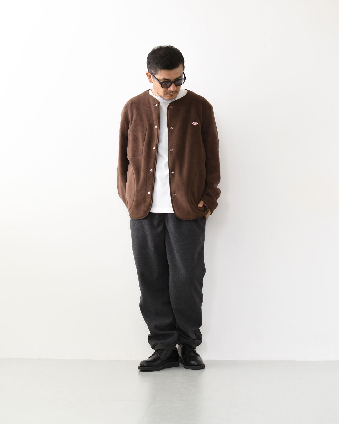 DANTON [ダントン] M FLEECE COLLARLESS JACKET [JD-8939] フリース