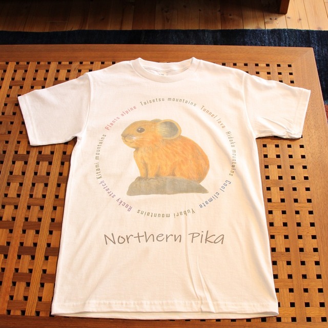 Northen Pika オリジナルデザインＴシャツ［ナキウサギ］ カラー：ホワイト