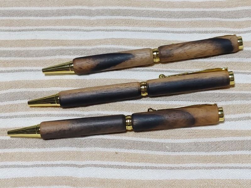 黒柿手作りボールペン〈スリム〉（限定品）　《送料無料》