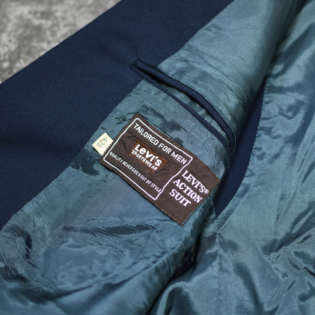 80's LEVI’S action suit tailored jacket navy
