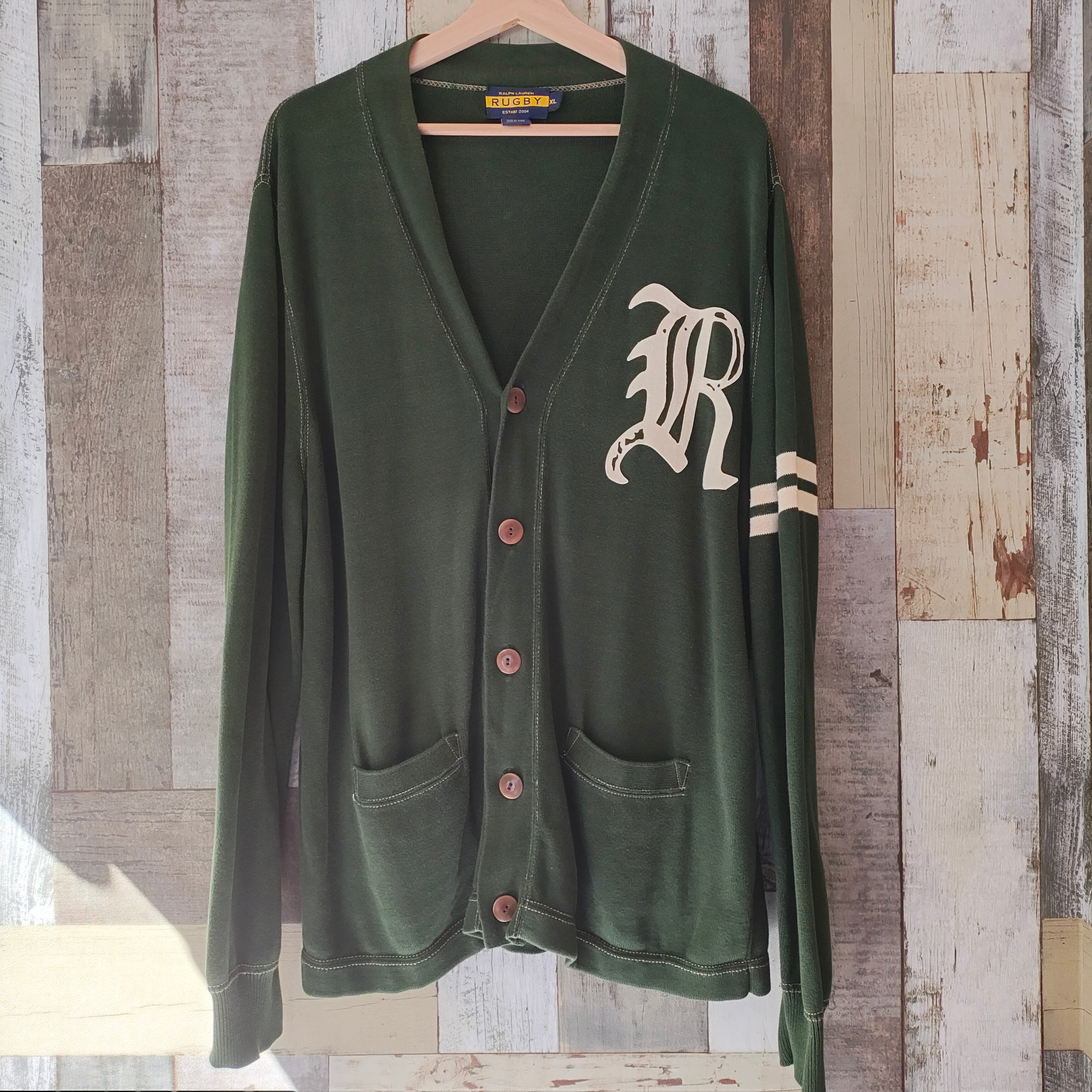 SELECT】RUGBY RalphLauren レタードカーディガン コットン 