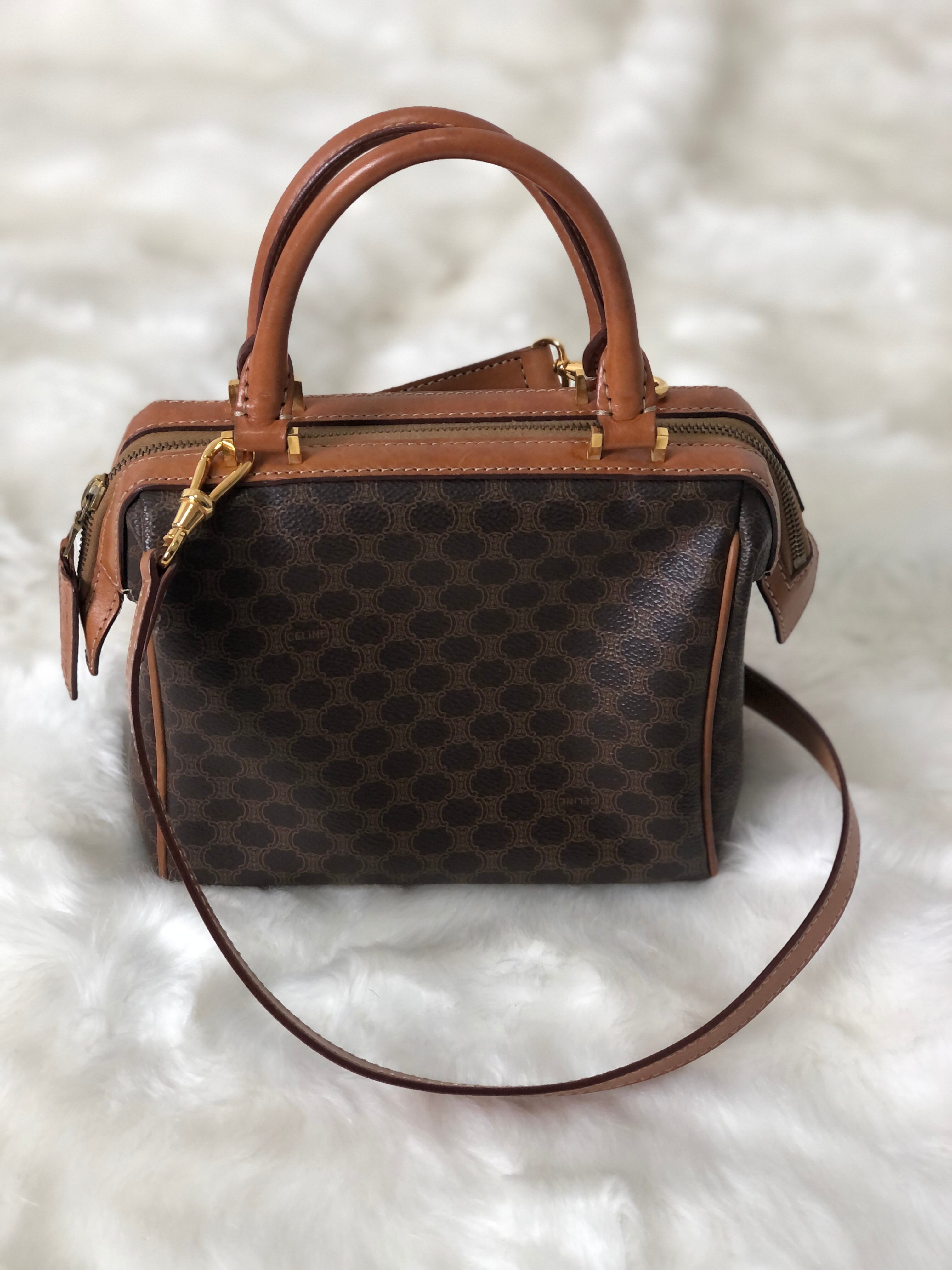 日本直送 名牌中古包 】CELINE セリーヌ マカダム レザー ミニボストン 