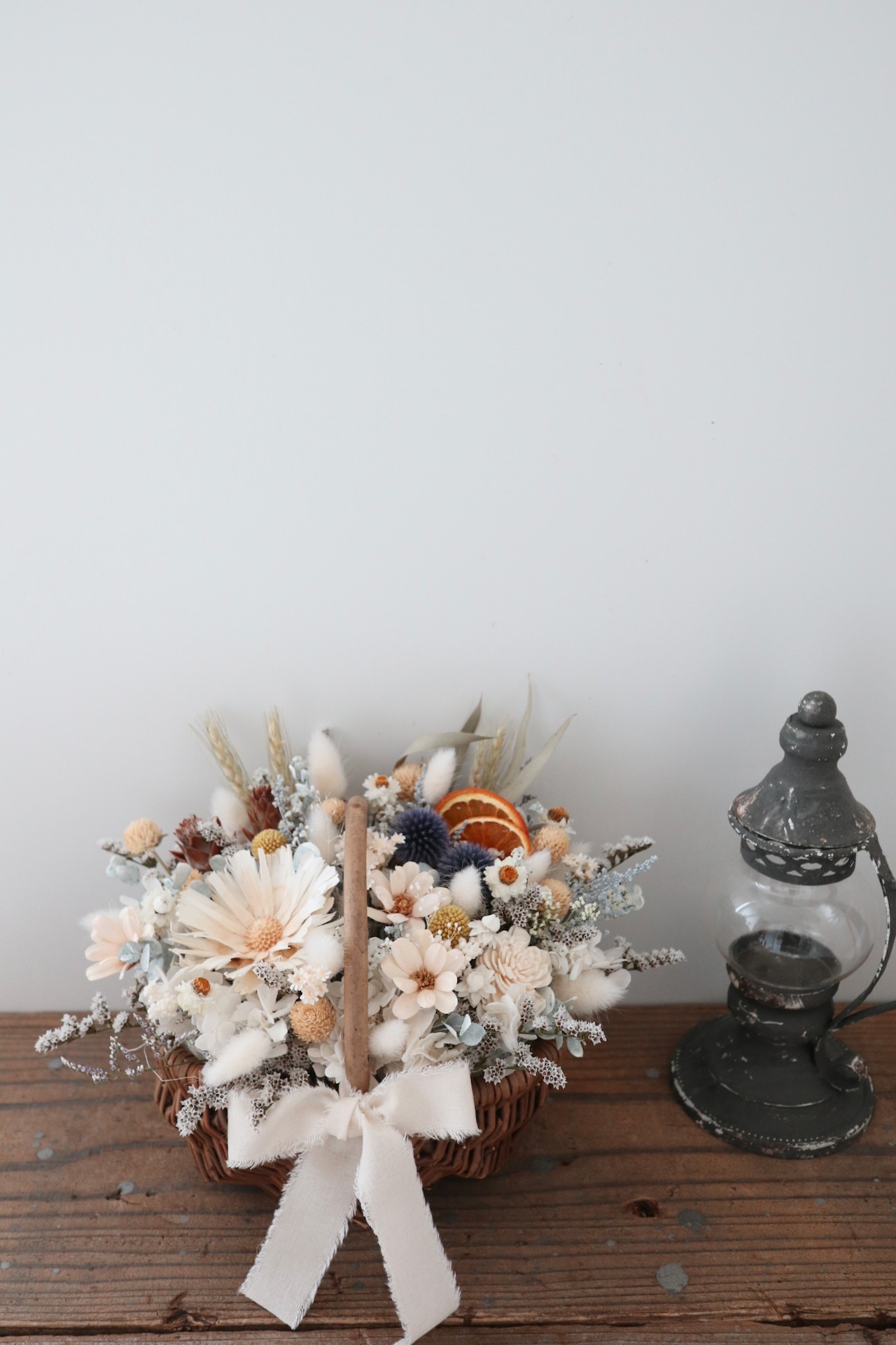 dried flower basket