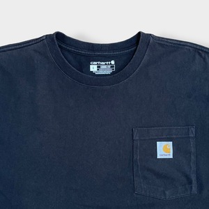 【Carhartt】ポケットTシャツ ポケT  LOOSE FIT Cロゴ LARGE 半袖 黒 カーハート US古着