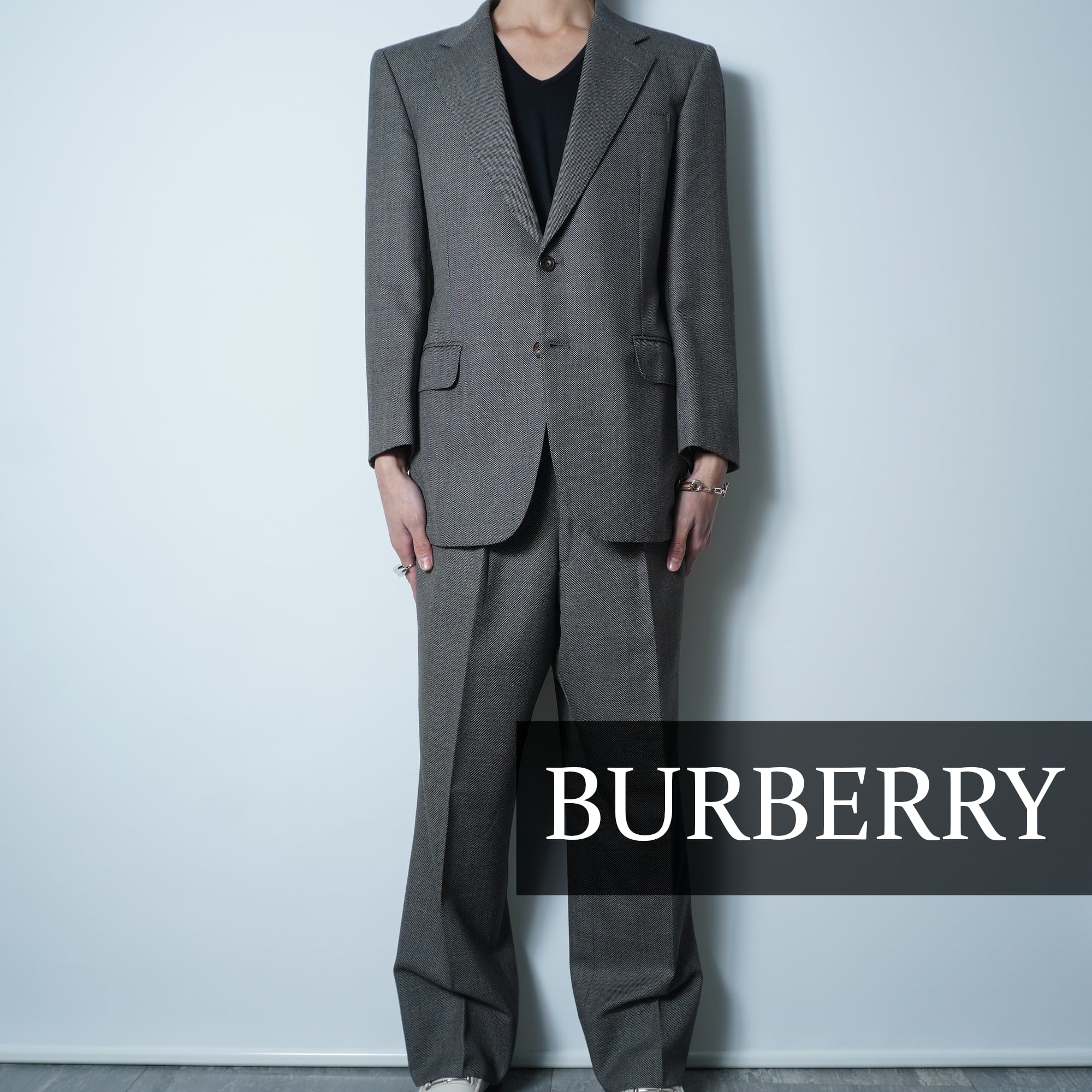 Burberrys シングルウールセットアップスーツ ダークグレー BURBERRY】バーバリー 