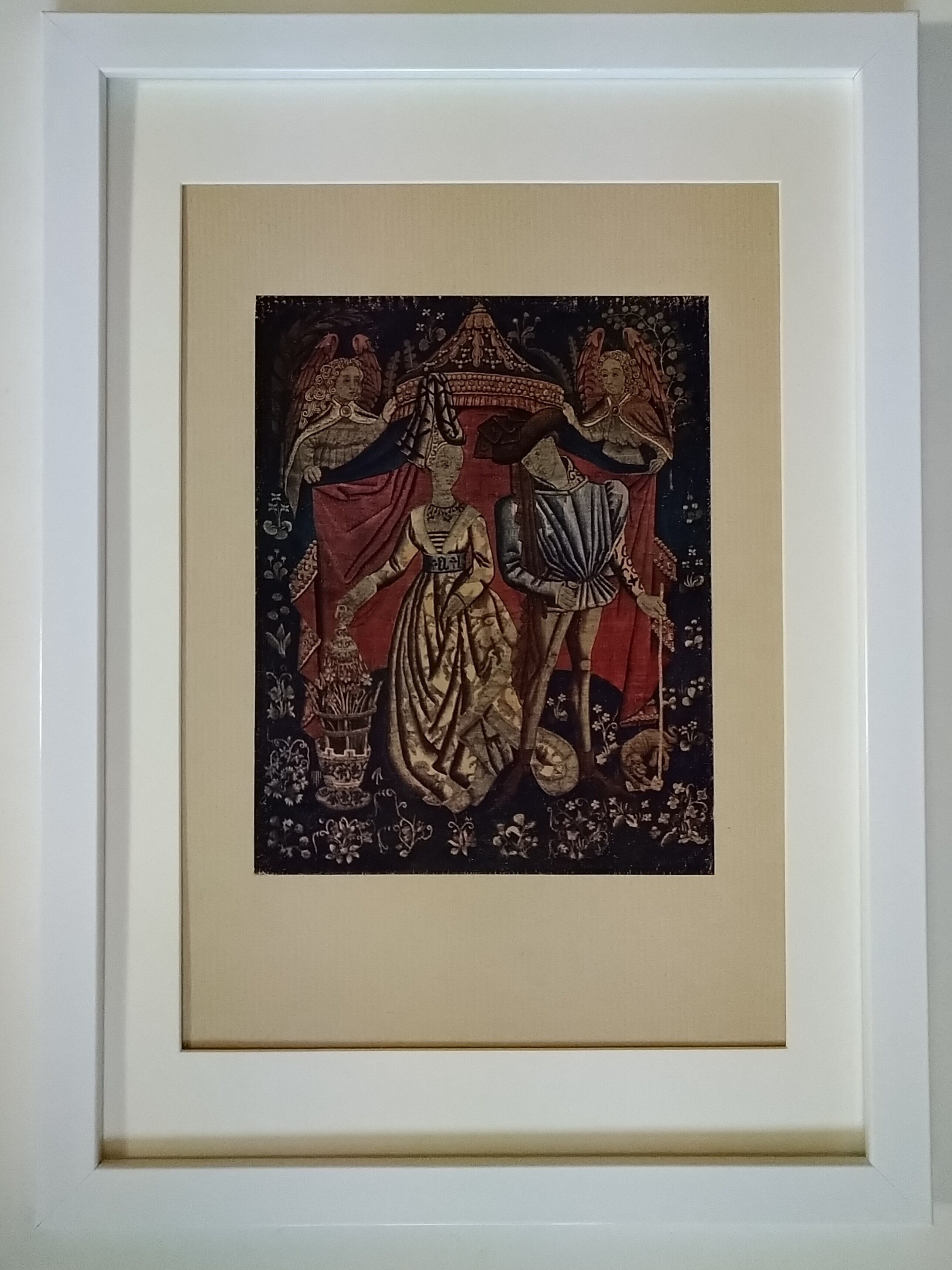アンティーク 1920年、当時制作された絵画の複製画｛初期カラー 