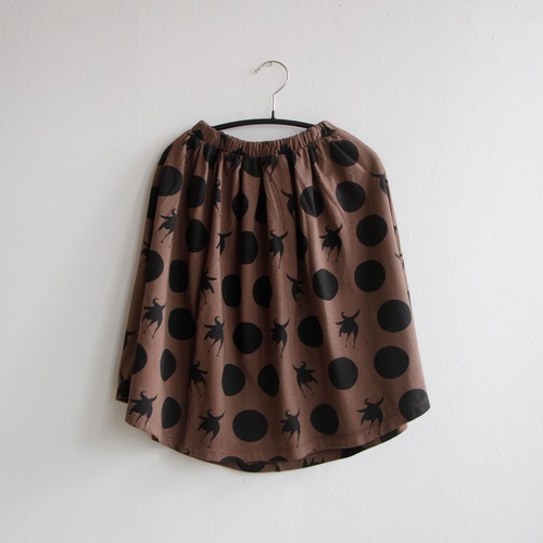 《WOLF & RITA 2020AW》SIMONE skirt / disco bird bege