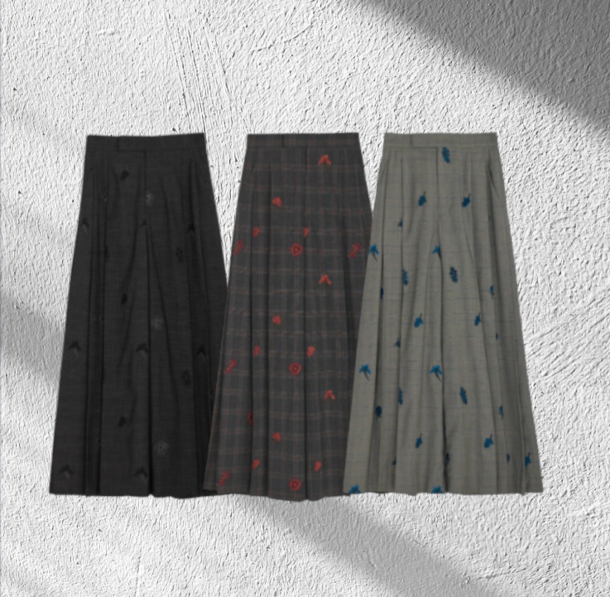 AMERI】CHECK FLOWER PLEATS PANTS (0125208930570) | CLOAK&CO EC STORE