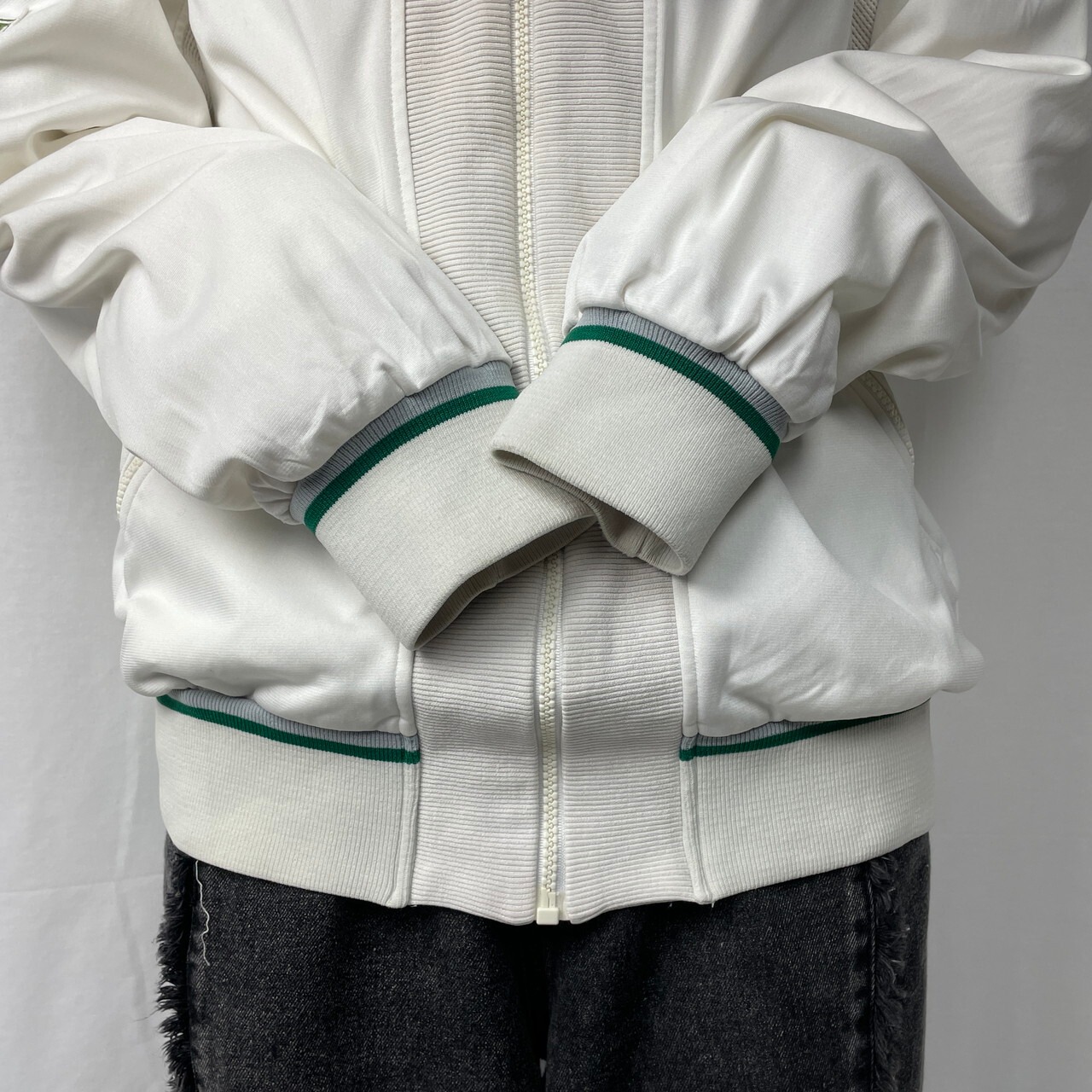 70年代 フランス製 LACOSTE ラコステ ノーカラー ジャージ トラック 