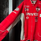 ENYCE コットンレーシングジャケット エニーチェ ストリート 赤×グレー XL