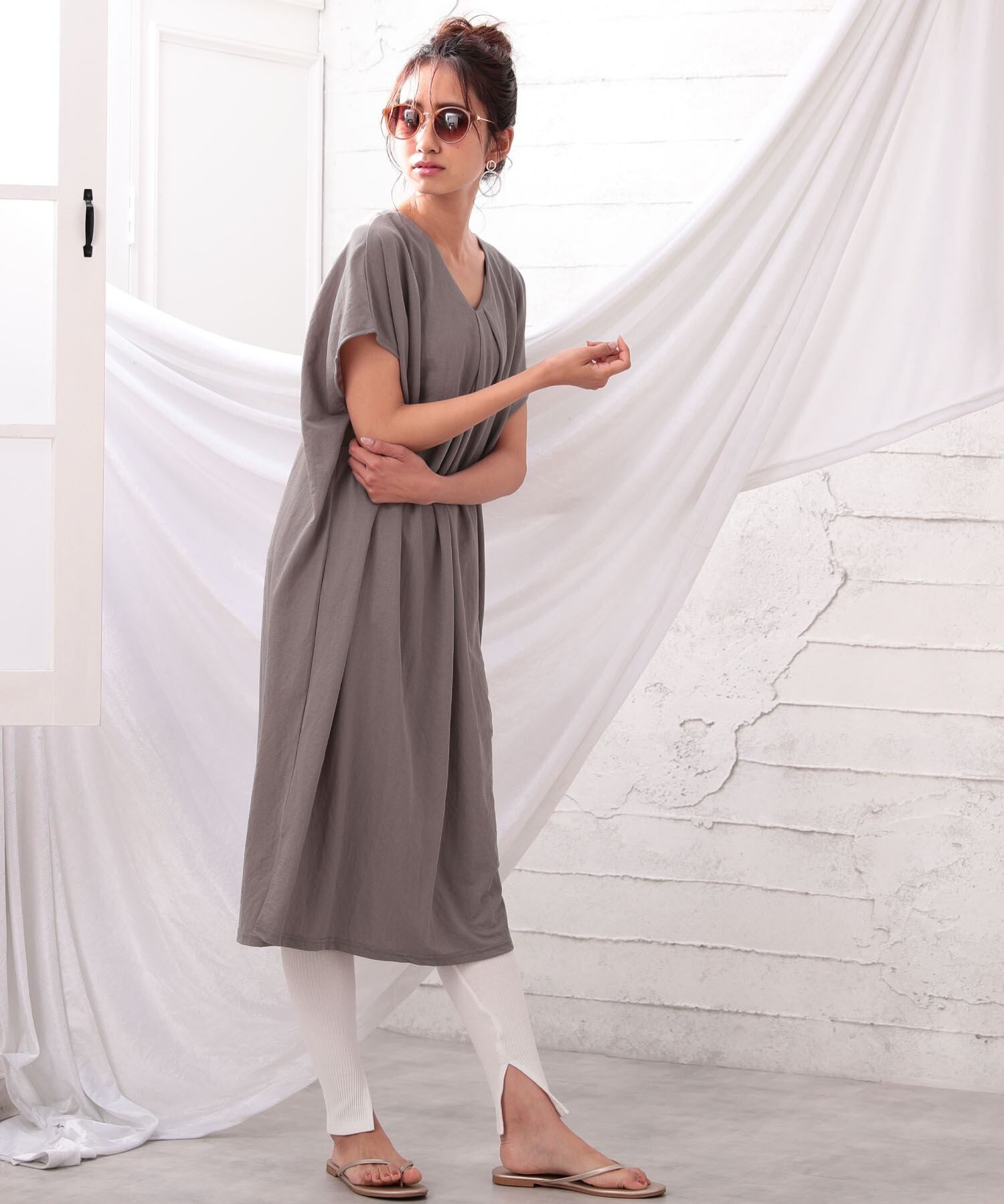 リネンタッチワンピース メーカー希望小売価格5,600円【Doula Doula