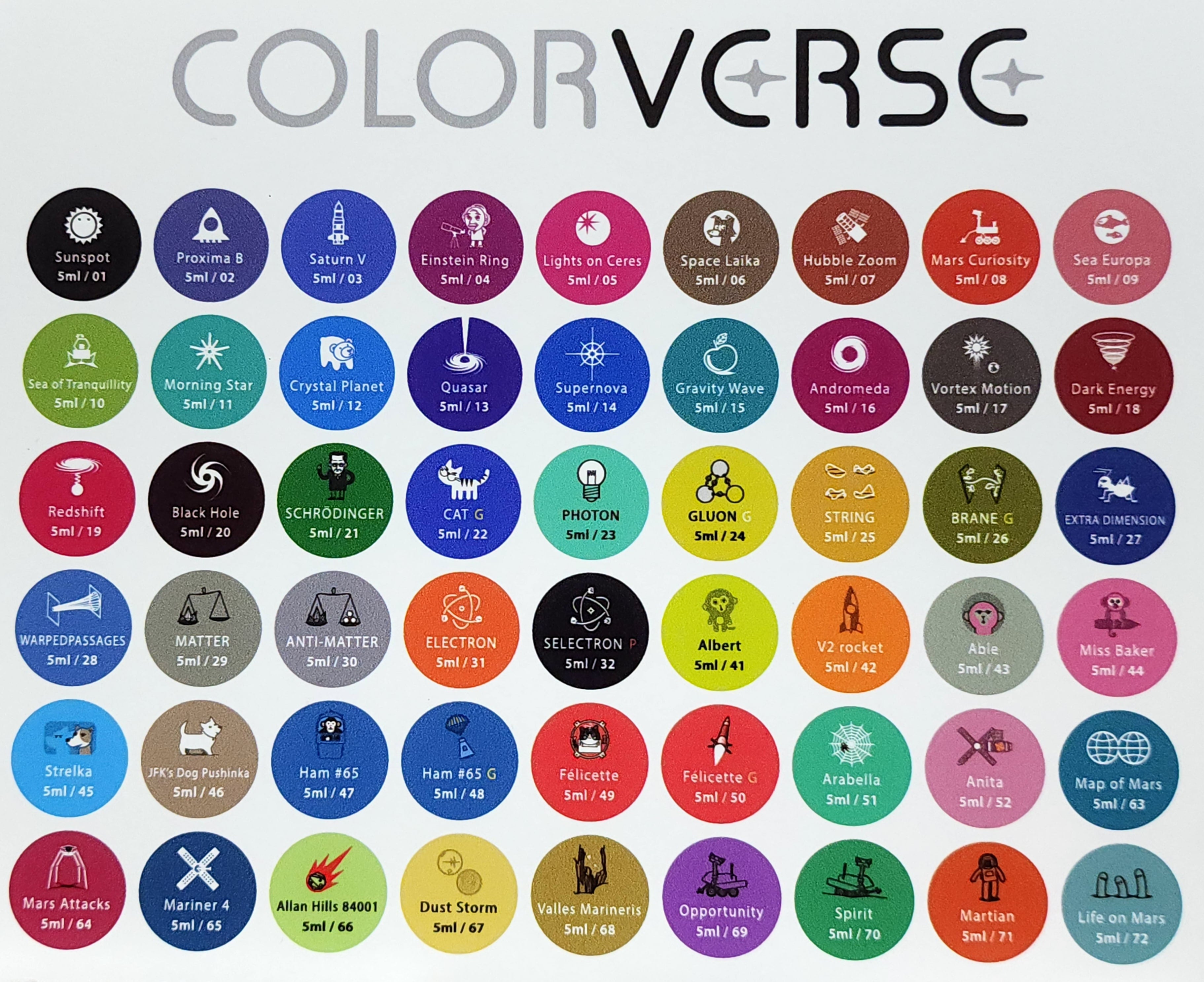COLORVERSE】THE MINI COLLECTION / 5mlインクボトル【カラーバース