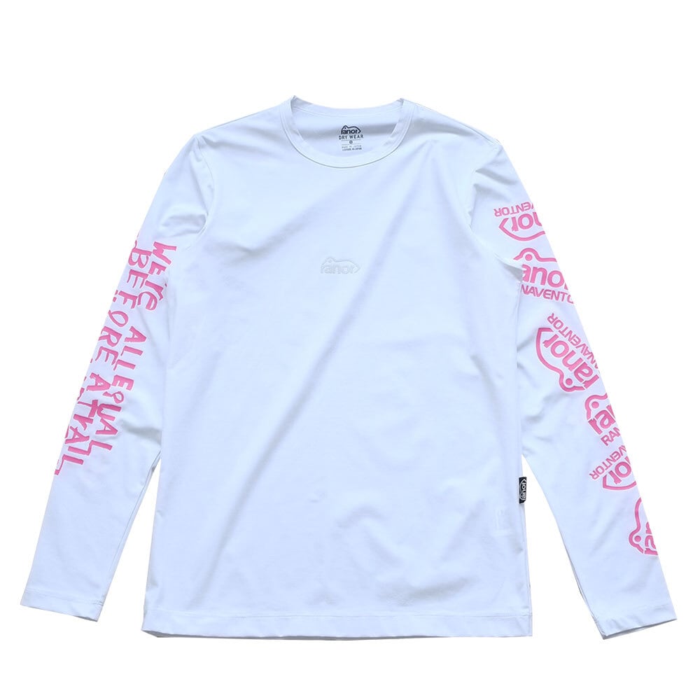 ラナー ranor Tシャツ Mサイズ ranor(ラナー) TRAIL SURFACE LONG T-SHIRT WH×PINK | Pay ID