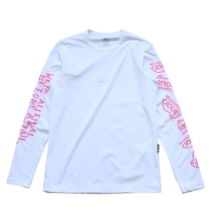 ranor(ラナー) TRAIL SURFACE LONG T-SHIRT WH×PINK