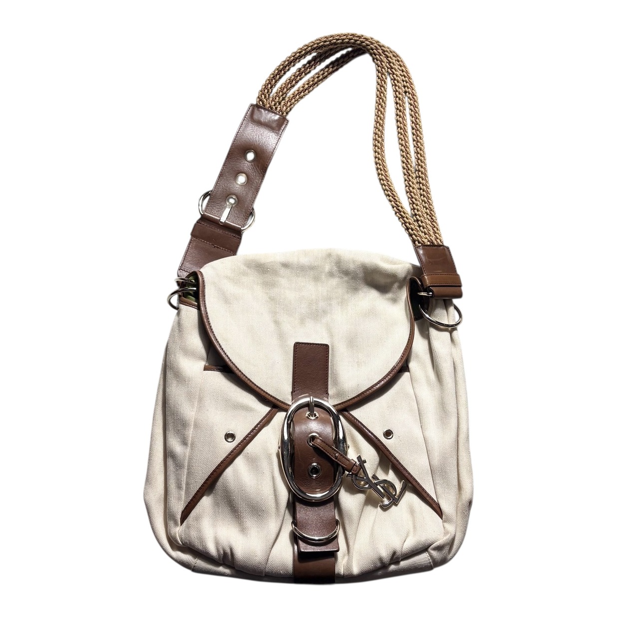 archive YVES SAINT LAURENT RIVE GAUCHE canvas shoulder bag