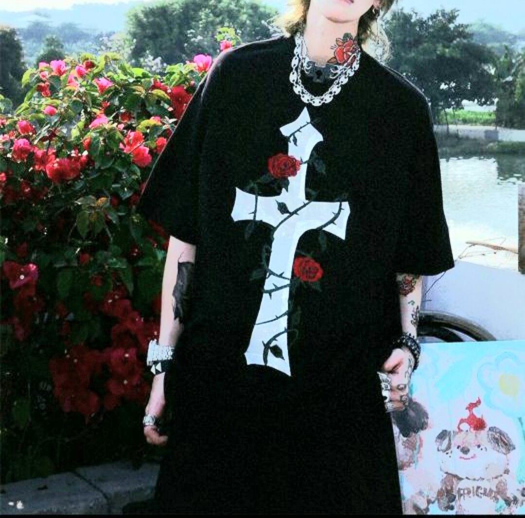 ROSE&CROSS OVER SIZE T / GOTHIC ARMS