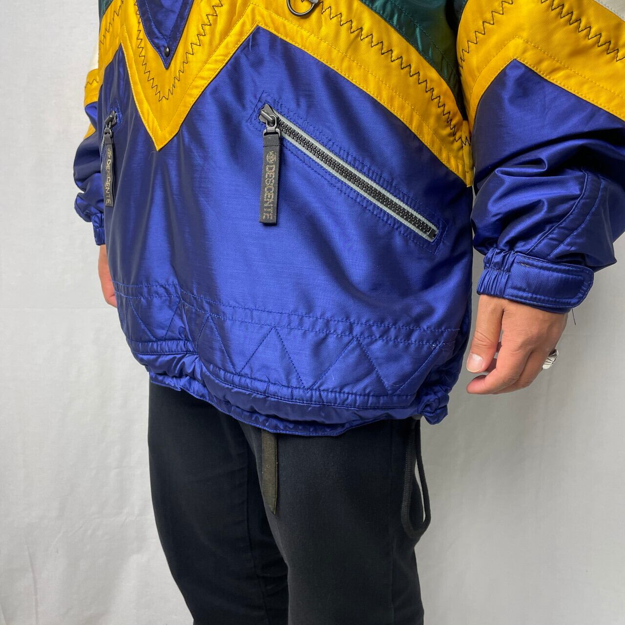 90s　DESCENTE　デサント　派手柄　総柄　ナイロン　ジャケット