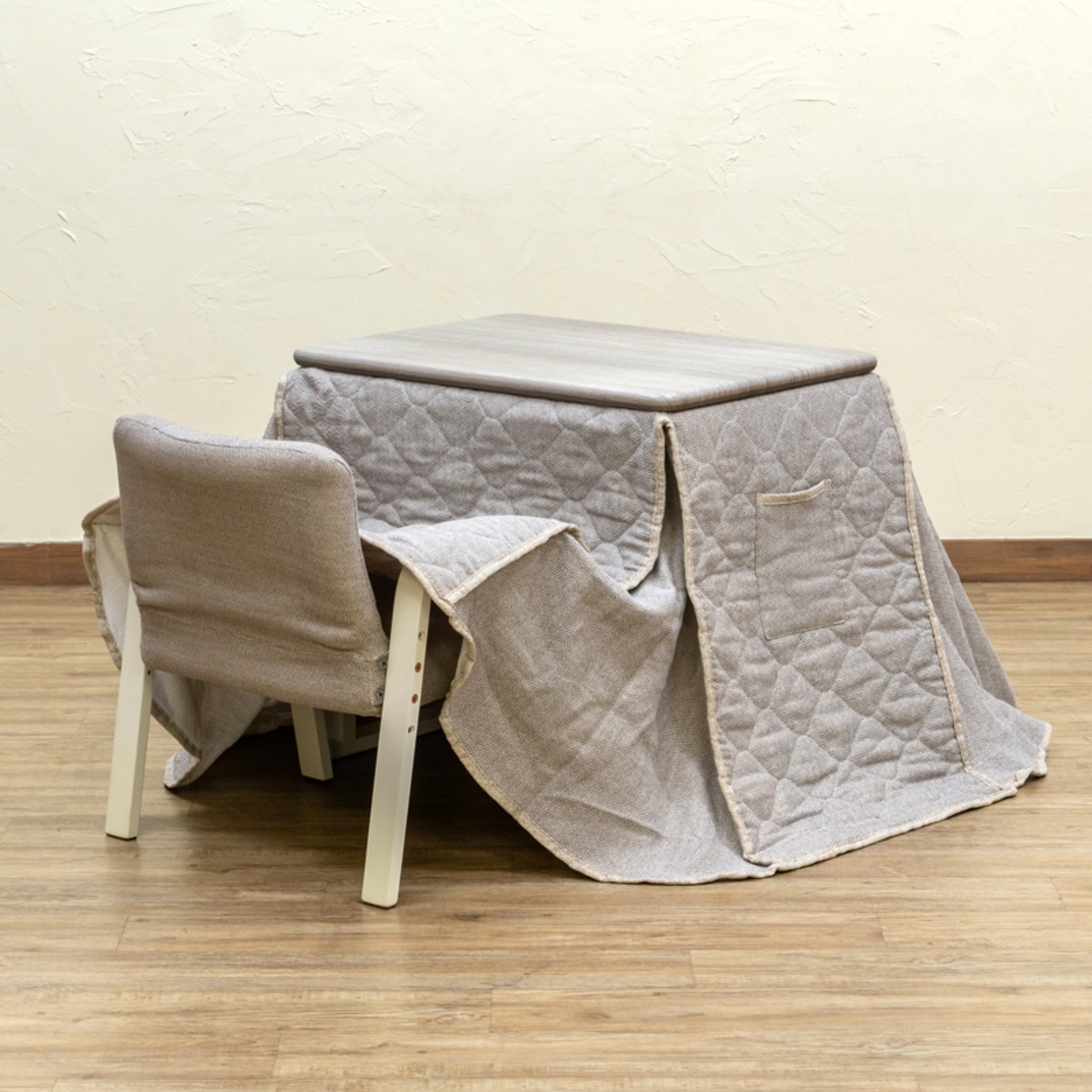 パーソナルコタツ　掛け布団　イス　3点セット　BR/NA/WH