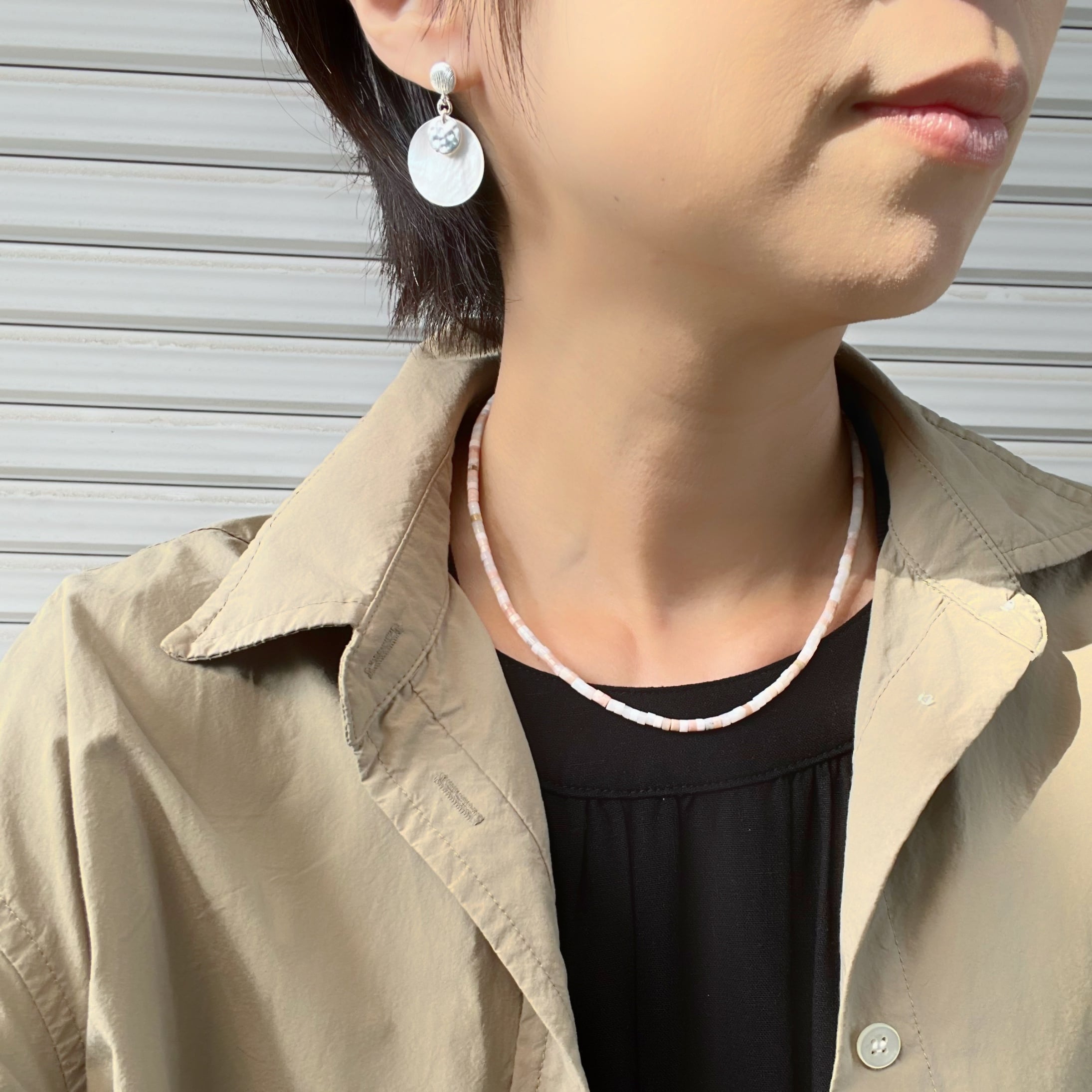 Lagoon Original ピンクシェル ヒシ（ヒーシー） ネックレス 40cm