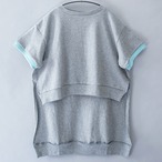 Back long pullover    kids XL(130-140)  /  Heather Gray