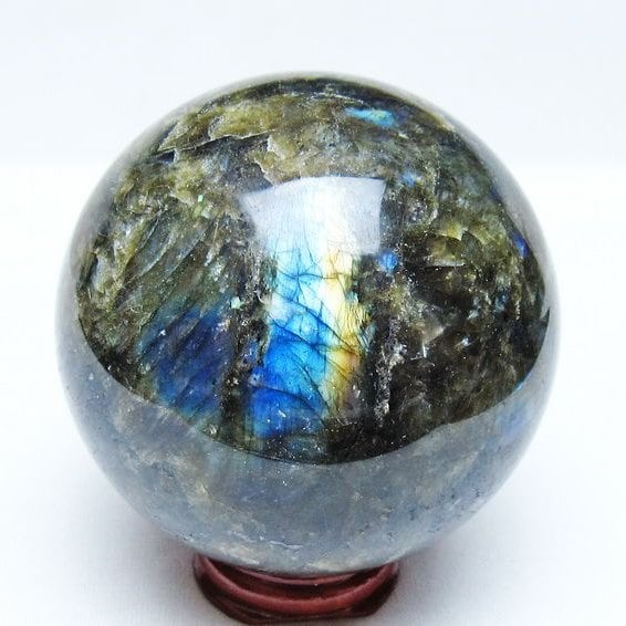 ラブラドライト 丸玉 75mm スフィア 置物 一点物 151-9131