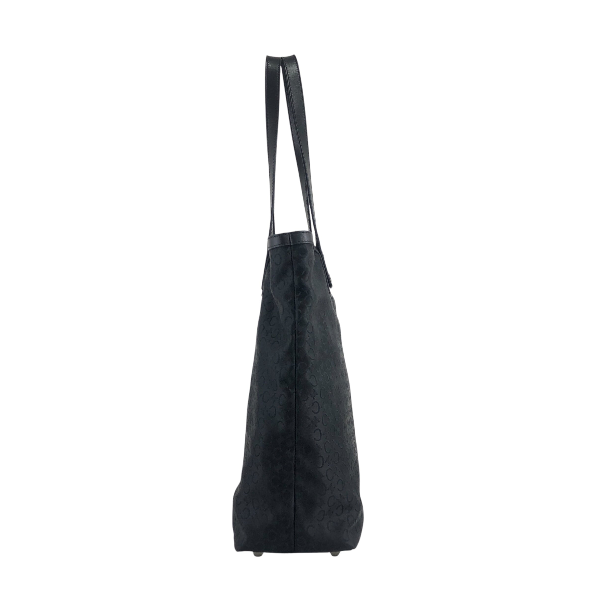 CELINE セリーヌ Cマカダム トートバッグ ブラック ファブリック