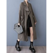 オーバーサイズ ロング トレンチ コート  00285