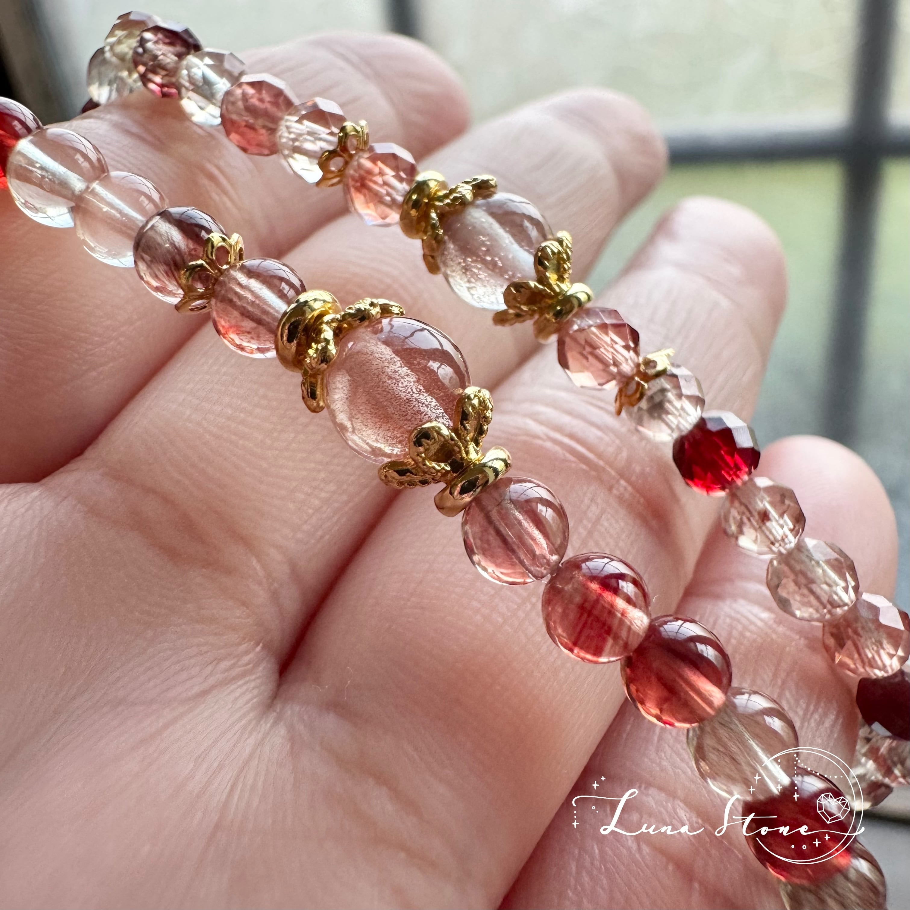 ブラウンルチル ブラックトルマリンインクォーツ】力強い守護と輝きの