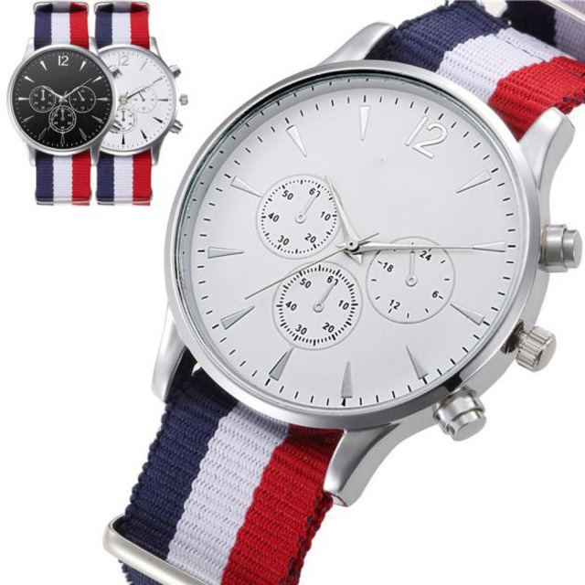 スプレンディッド2017熱い販売男性腕時計高級ファッションブレスレットキャンバスメンズアナログ腕時計高品質